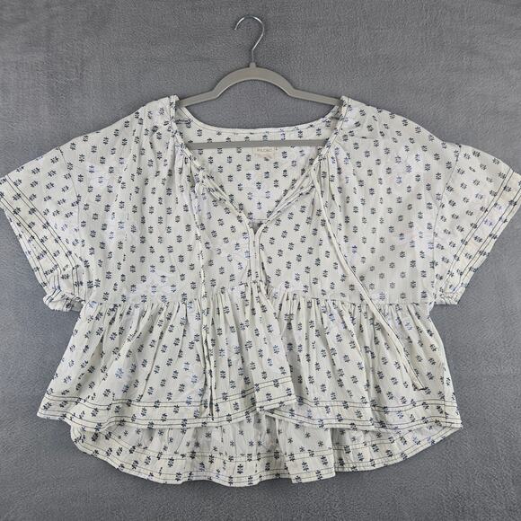 Pilcro Tops - Pilcro Clip Dot Pullover Badoll Blouse Size Medium